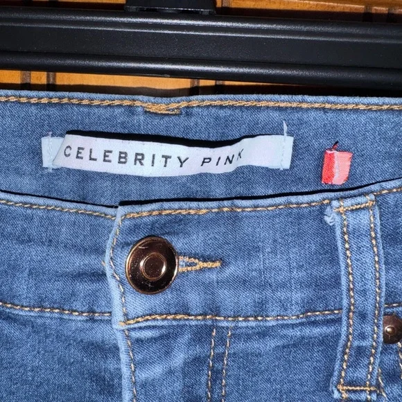 Celebrity Pink Women's High Rise Blue Jeans - Picture 3 of 3